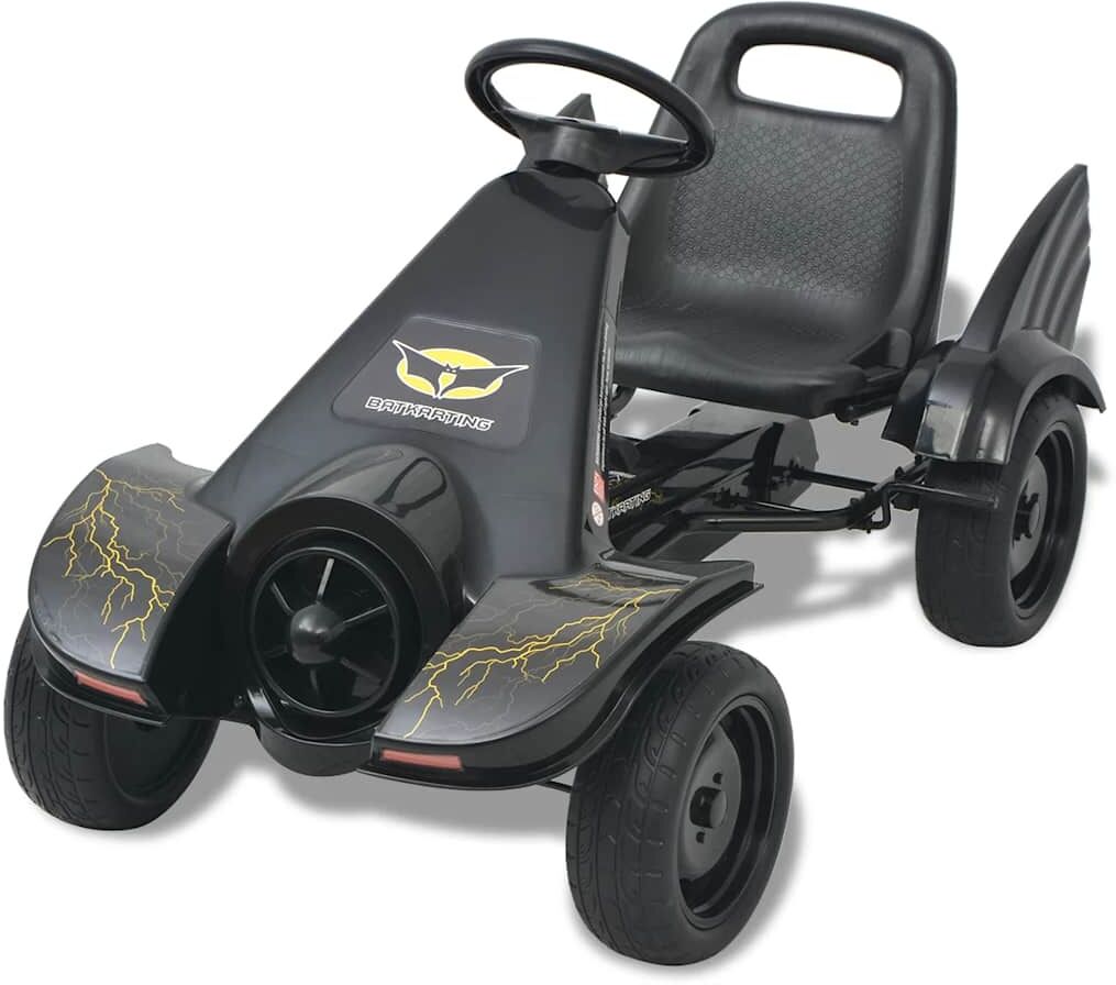 vidaXL Kart à pédale avec siège ajustable Noir