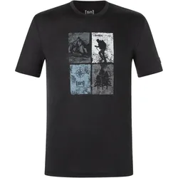 Super Natural, Herren, Sportshirt, Go Hiking (XXL), Schwarz, Grau, XXL