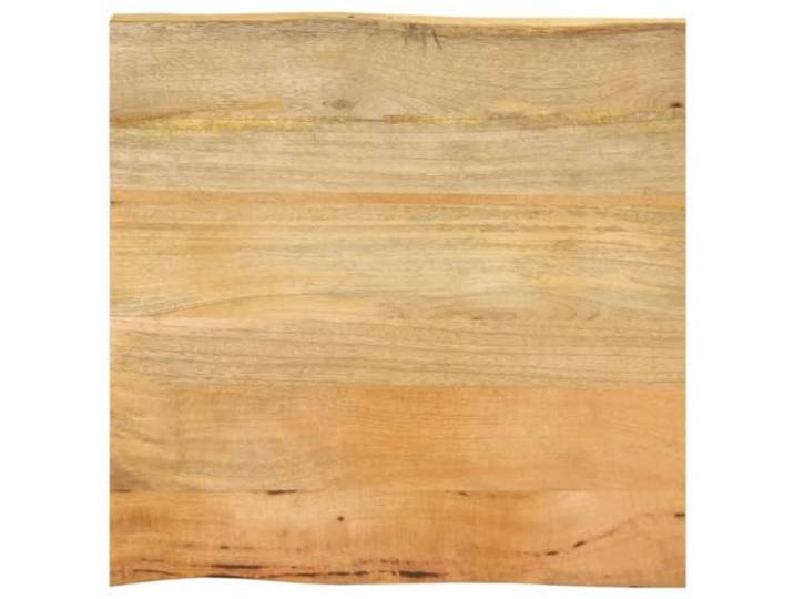 POUFGDR Tischplatte aus massivem Mangoholz, 80 x 80 cm Rustikaler lebender Rand, vielseitige Ersatzplatte, leicht zu reinigende Oberfläche