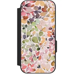 Nivocase Klapphülle für Google Pixel 9a Handyhülle aus Kunst Leder NIVOflip schwarz Muster Pattern (Google Pixel 9a), Smartphone Hülle, Schwarz