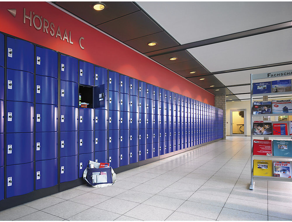 5er-Schließfachschrank Resisto, 1 Abteil, lichtgrau C+P