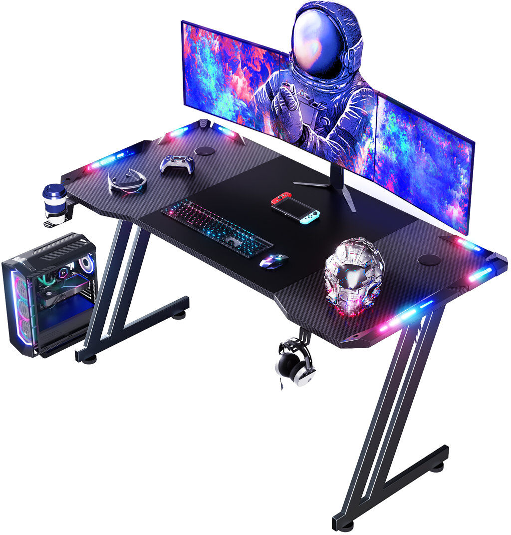 Metro Steel Computer Desk Black 74cm H x 120cm W x 60cm D