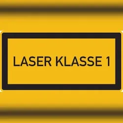 König Werbeanlagen Hinweisschild, Laser Klasse 1 - 52x26 mm Folie selbstklebend