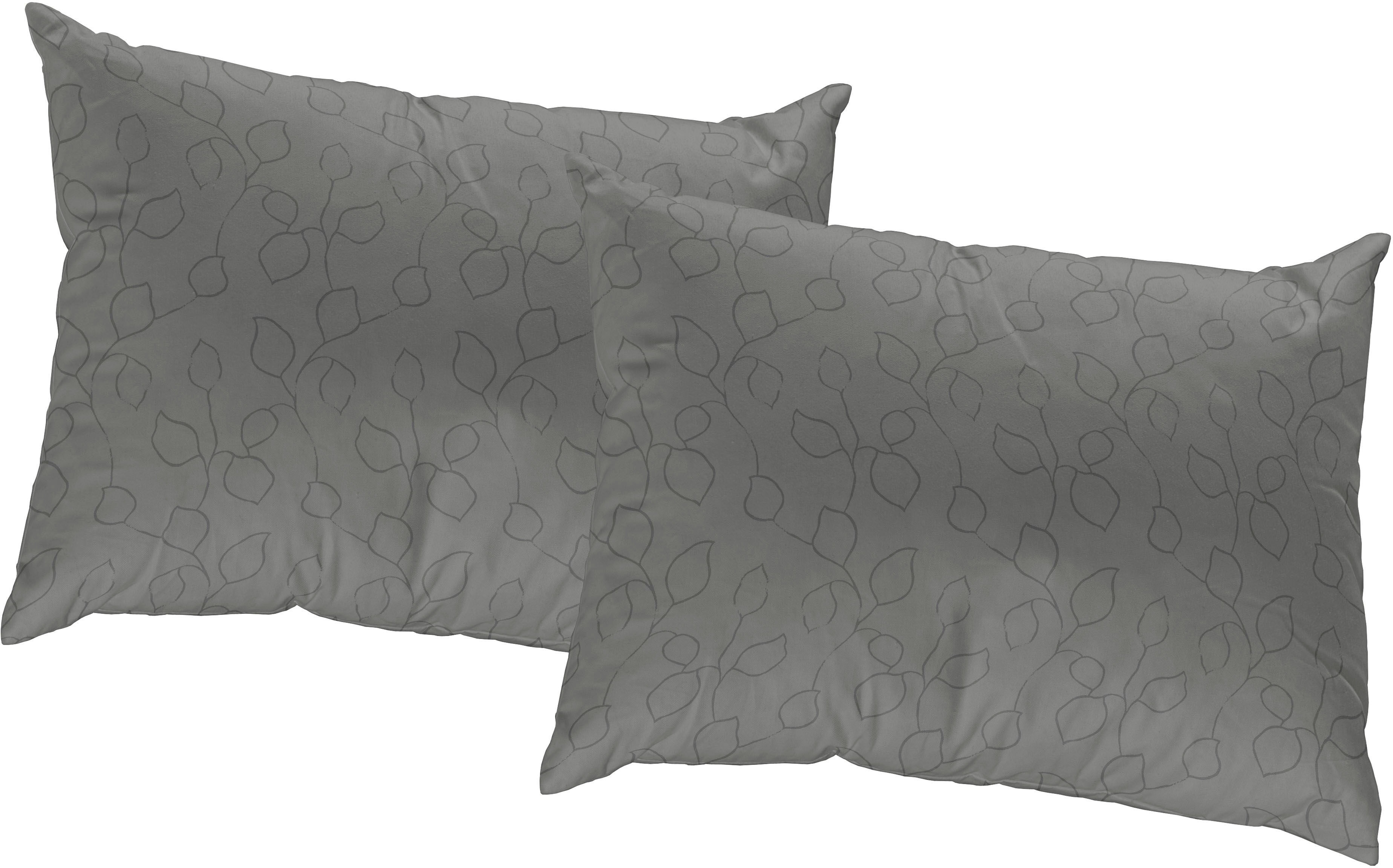 Dekokissen WIRTH "Westport" Gr. 3, grau (dunkelgrau, ranken), B:40cm L:60cm, Obermaterial: 100% Polyester, Dekokissen_Sitzkissen_Kissenhüllen, Dekokissen dunkelgrau, ranken B/L: 40cm x 60cm, 2 Stk.