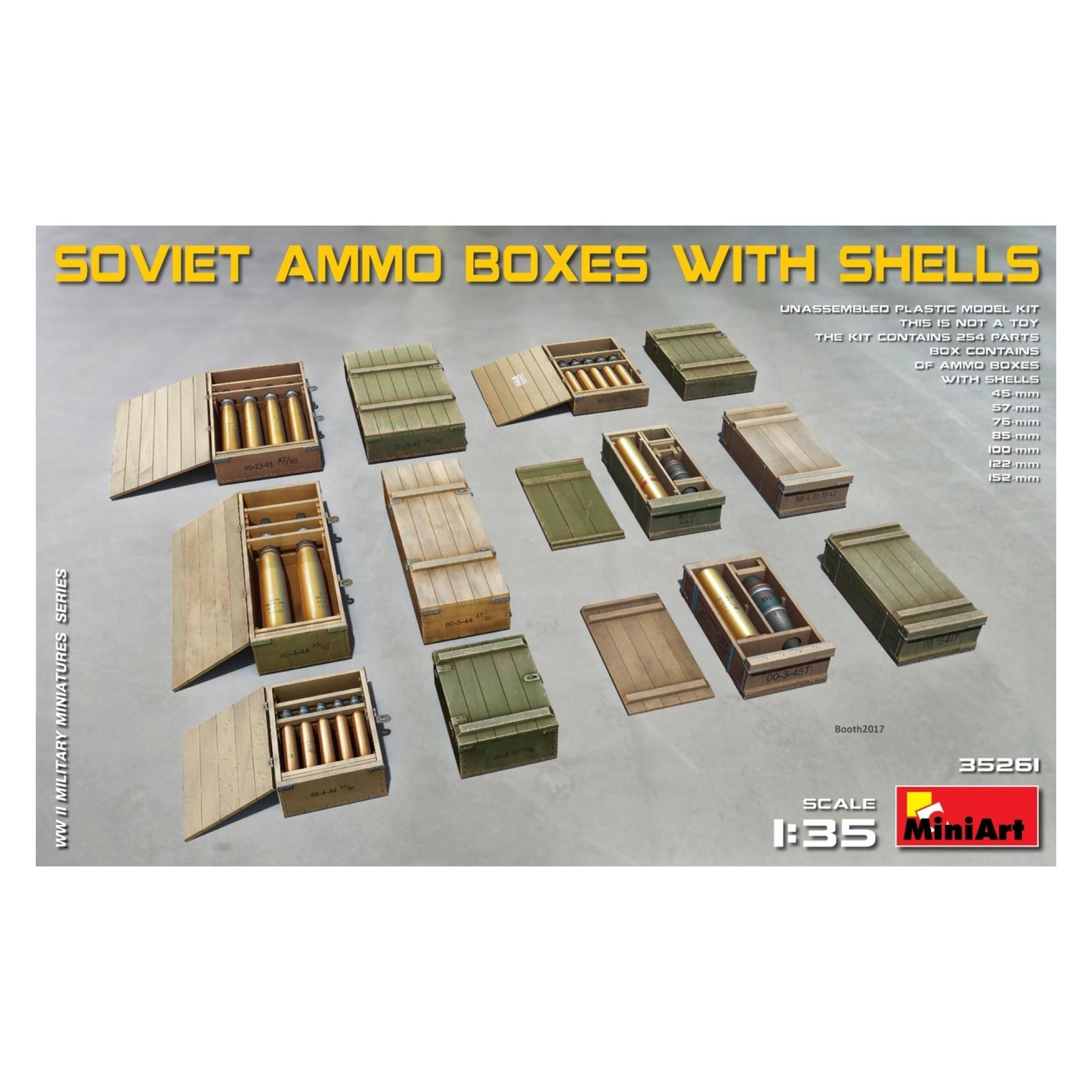 Mini art Soviet Ammo Boxes with Shells (35261)