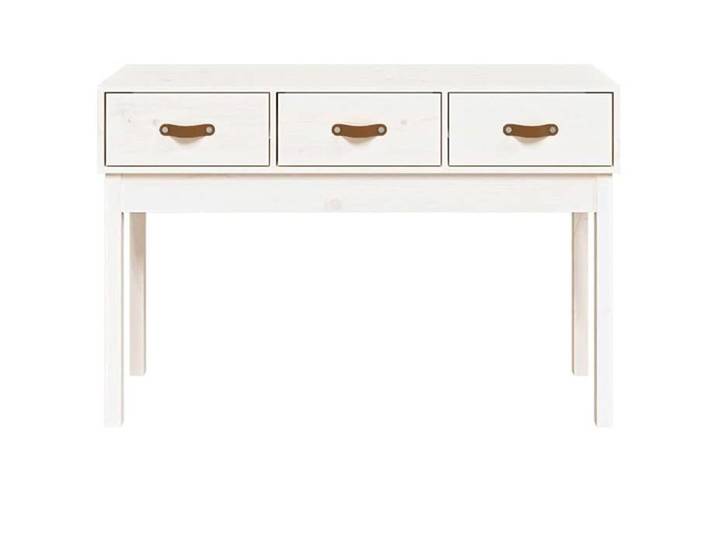 {Blanc}Table moderne - Table console/couloir - Blanc 114x40x75 cm Bois massif de pin - Cadre robuste_12047