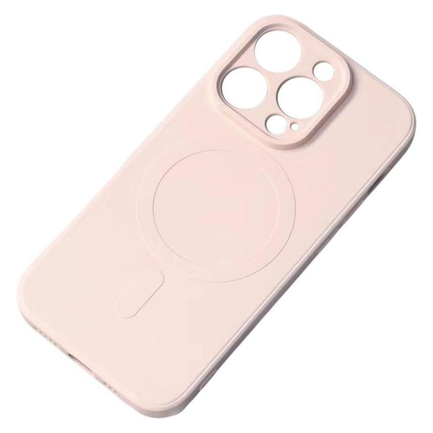 Hurtel MagSafe-kompatible Silikonhülle für iPhone 15 Plus Silikonhülle - Creme (Apple iPhone 15 Plus) (1404978613)