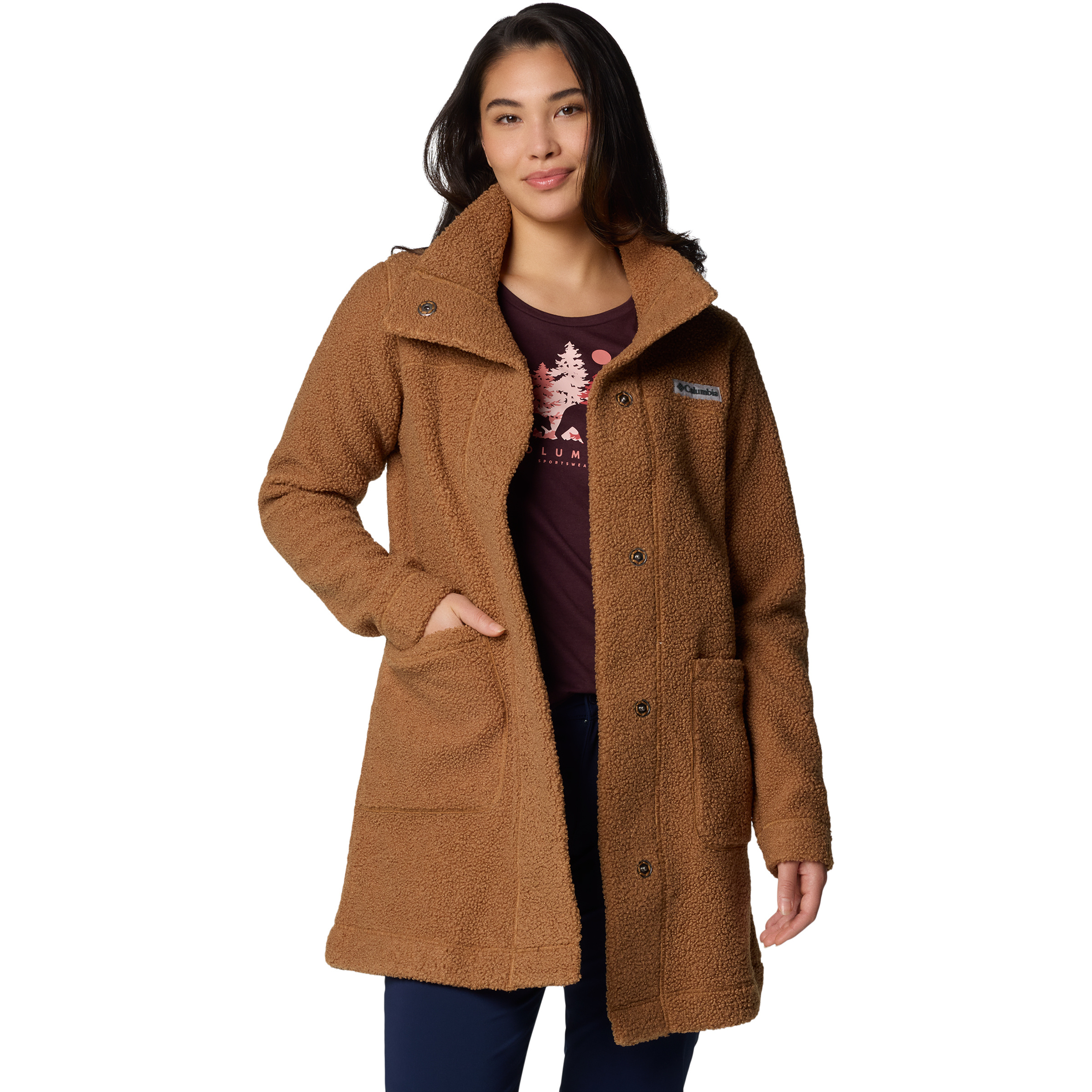Columbia Panorama Mantel Damen Parkas & Mäntel braun Größe S Lifestyle Hautfreundlich