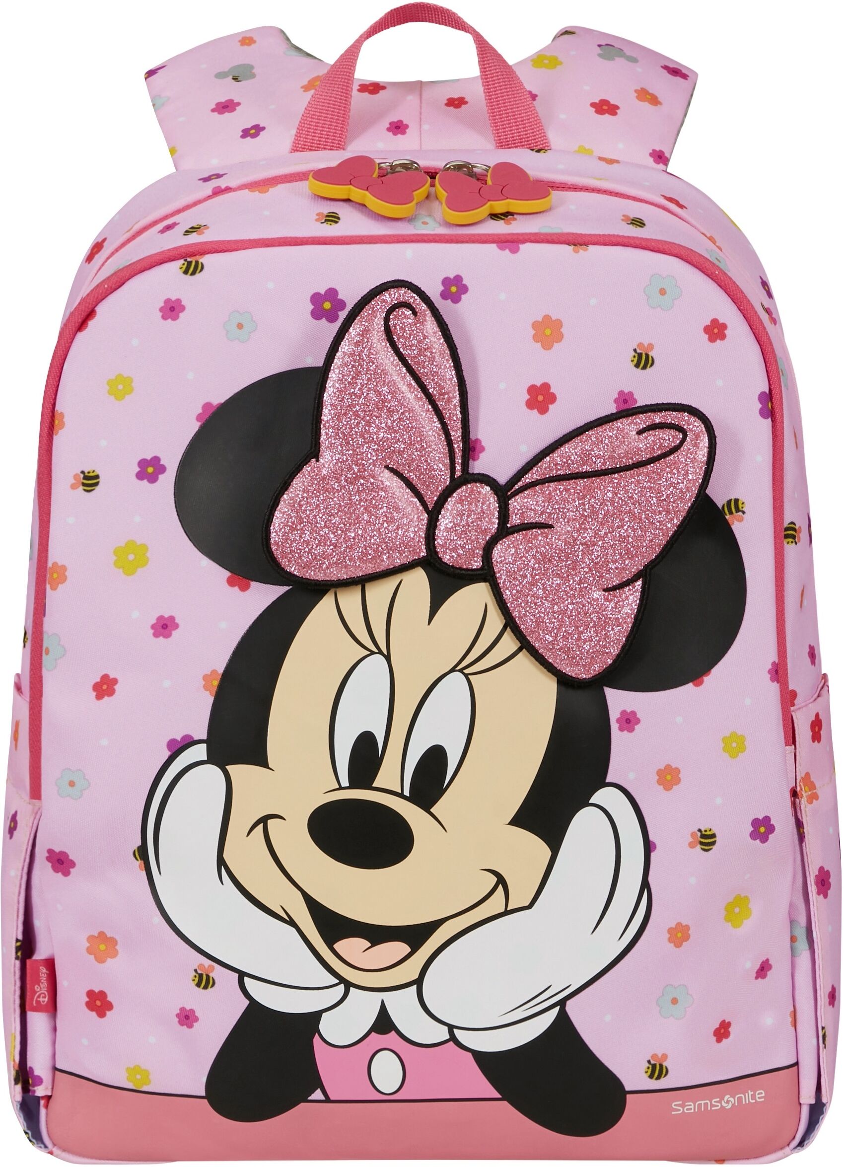 Kinderrucksack SAMSONITE "DAYDREAM DISNEY, Minnie Flower Power", Kinder, Gr. B/H/T: 27cm x 36cm x 18cm, minnie flower power, Polyester, Rucksäcke Kinderrucksack minnie flower power B/H/T: 27cm x 36cm x 18cm