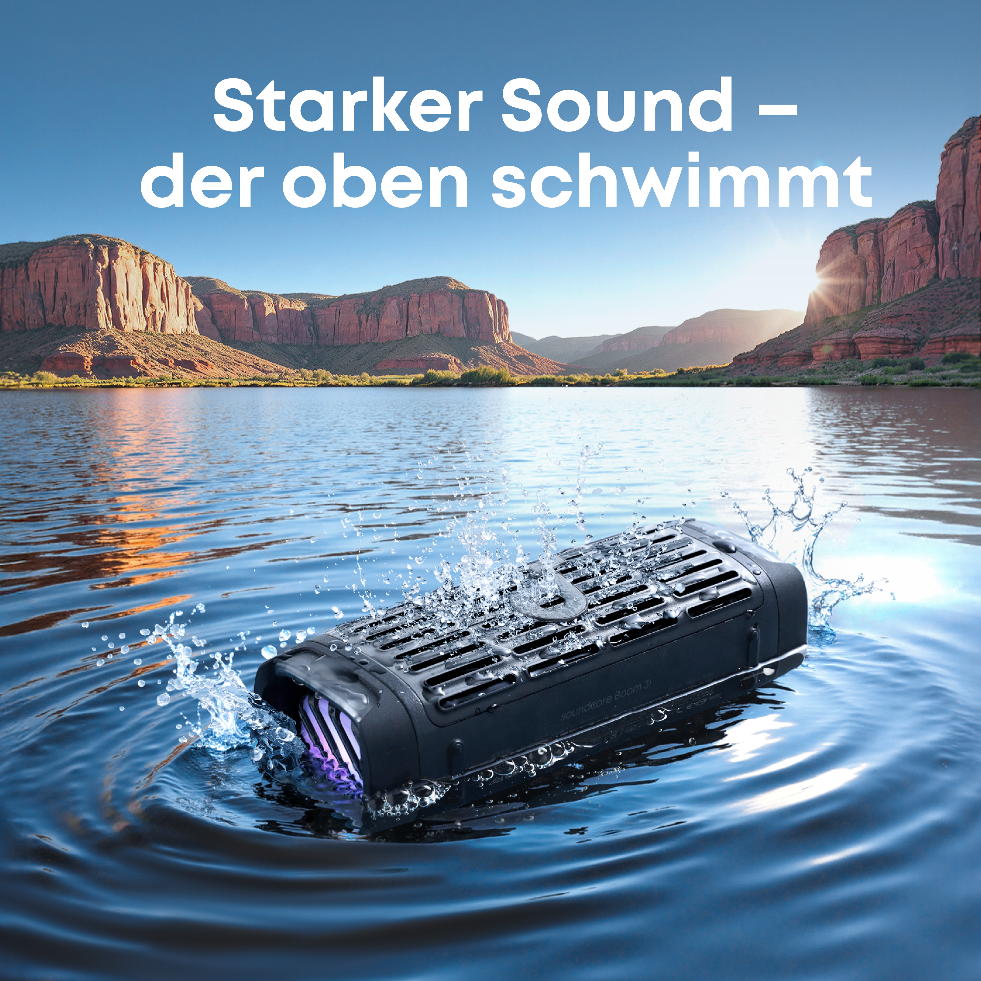 eufy Boom 3i   Wasserdichter Bluetooth-Lautsprecher Ozeanblau