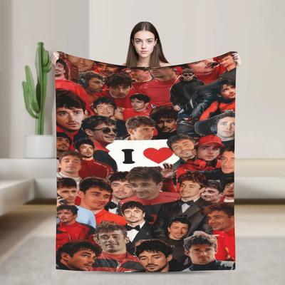 Shop Station Charles Leclerc Fleece Throw Blanket Ultra Soft Charles Leclerc Blanket For Sofa, Bed & Travel c 40.16 50.00 Inches