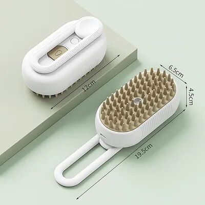 Smart Shopping Spot Electric Pet Grooming Brush For Cats And Dogs Steam Massage Hair Removal Comb With Spray Function white