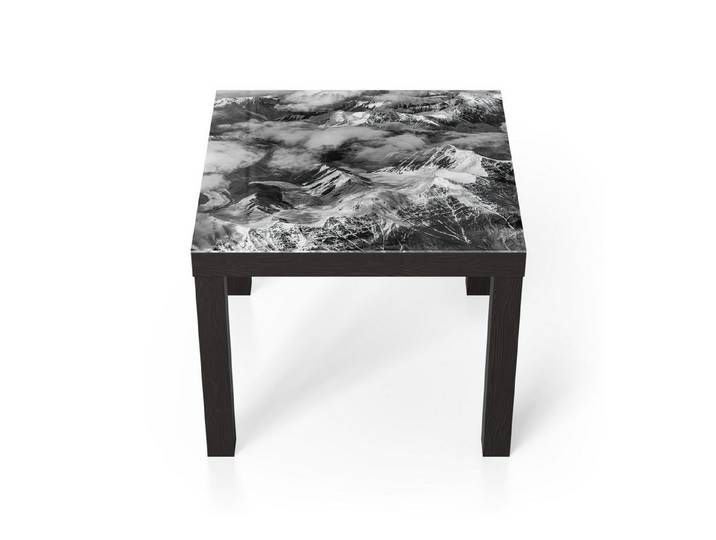 DEQORI Couchtisch 'Gipfel im Nebel', Glas Beistelltisch Glastisch modern