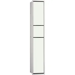 emco asis module 150 Gäste-WC-Modul-Unterputzmodell, Müllbeutelhalter, Toilettenpapierhalter, Toilettenbürstengarnitur, 976027470, Farbe: aluminium/optiwhite