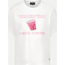 T-Shirt mit Schriftzug Weiß 42