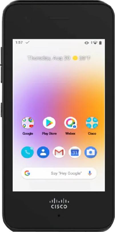 Cisco 840, 10,2 cm (4"), 3 GB, 32 GB, 8 MP, Android 10, Schwarz