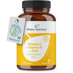 VITAMIN C+VITAMIN D+Zink Immunsystem Ultra Kapseln 120 St