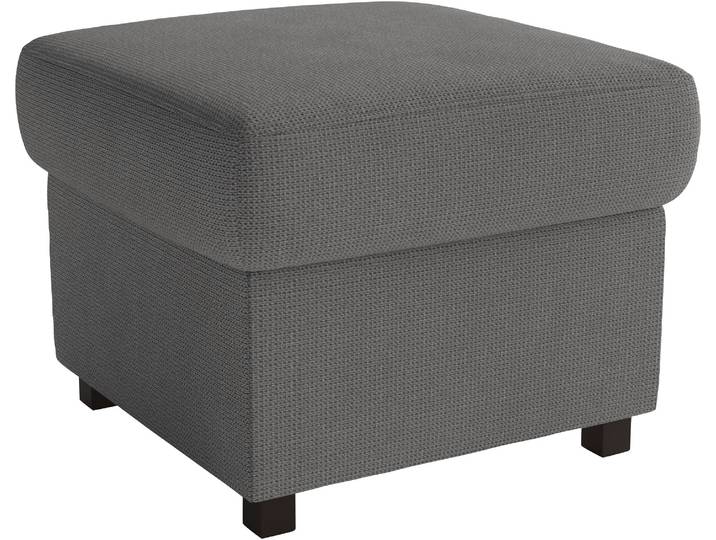 Hocker, Luxus-Microfaser, Grau, 60×46×60 cm, Mit Stauraum, Modern, Sit & More