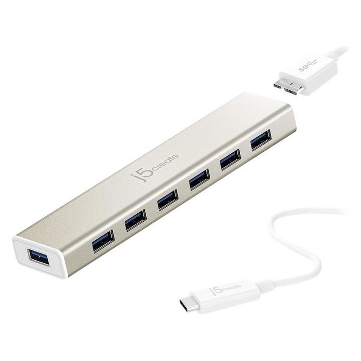 j5Create USB 3.0 Type-C Hub (USB-C, 7 Ports) (JCH377)