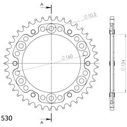 Supersprox Stealth-Kettenrad 530 42Z (Rot)