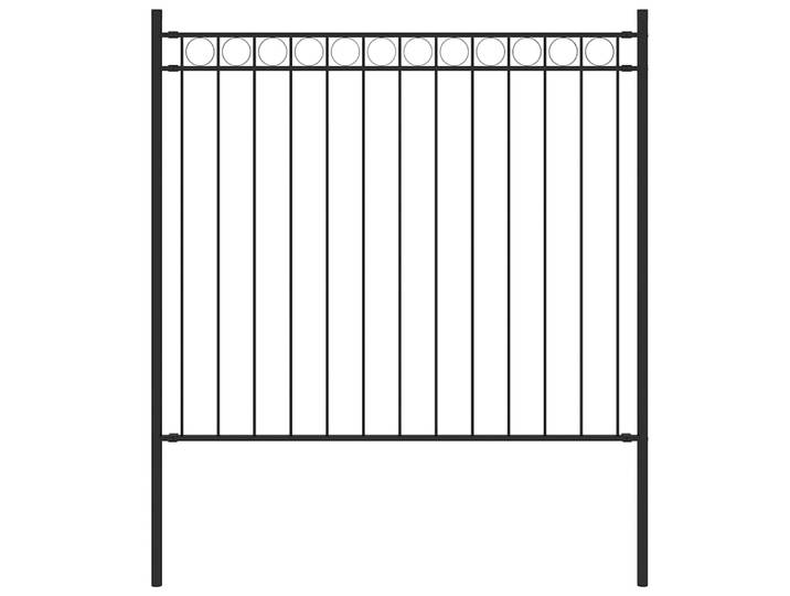 vidaXL Gartenzaun ASSEN Stahl 1,7 x 0,8 m Schwarz