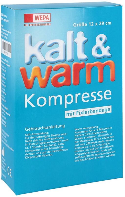 Kalt-warm Kompresse 12x29cm mit Fixierband