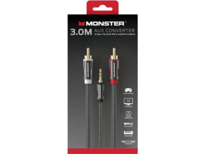 Monstercable - Câble Jack 3.5mm/2 Rca 3m