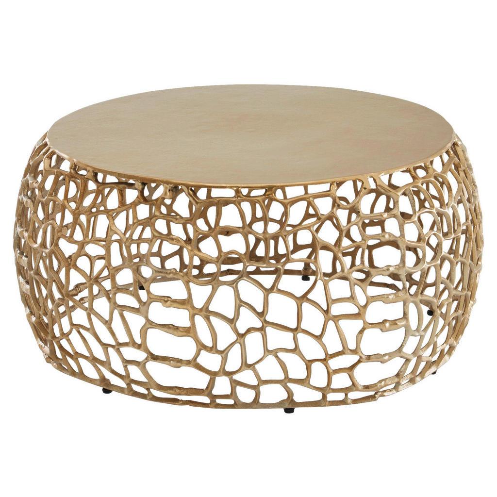 Mid.you Couchtisch , Goldfarben , Metall , rund , rund , 66x30x66 cm , Wohnzimmer, Wohnzimmertische, Couchtische, Couchtische rund