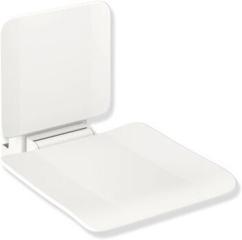 Hewi System 900 Einhängesitz 900.51.10860AS 450 x 443 x 637 mm, Edelstahl pulverbeschichtet weiß matt, matt weißer Kunststoff