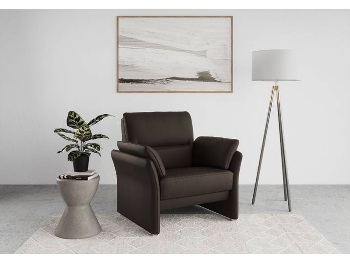 Sessel DOMO COLLECTION Pina elegant und zeitloser Clubsessel, bequemer Cocktailsessel , braun, B:99cm H:95cm T:88cm, Sessel, Sessel, Hoher Sitzkomfort, Luxus-Microfaser Lederoptik, braun