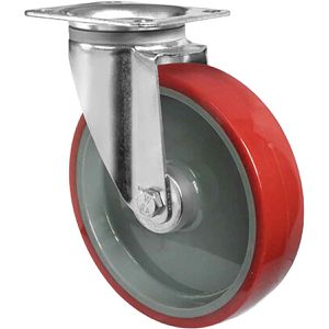 CASCOO Schwerlastrolle Serie N2U6, Lenkrolle, 200mm Ø, Polyurethan, Tragkraft 350kg