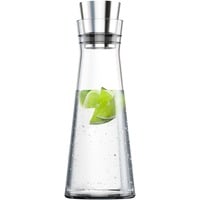FLOW Slim Karaffe aus Glas, Kanne transparent/edelstahl