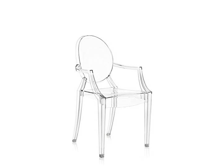 Kartell 4853B4 Louis Ghost Chaise\, Lot de 4\, Transparent