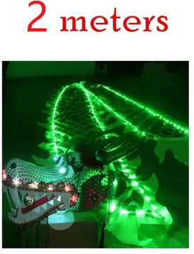 Inspire Picks Chinese New Year Ribbon Dragon Dance Prop Set For Festival Performances green 2m