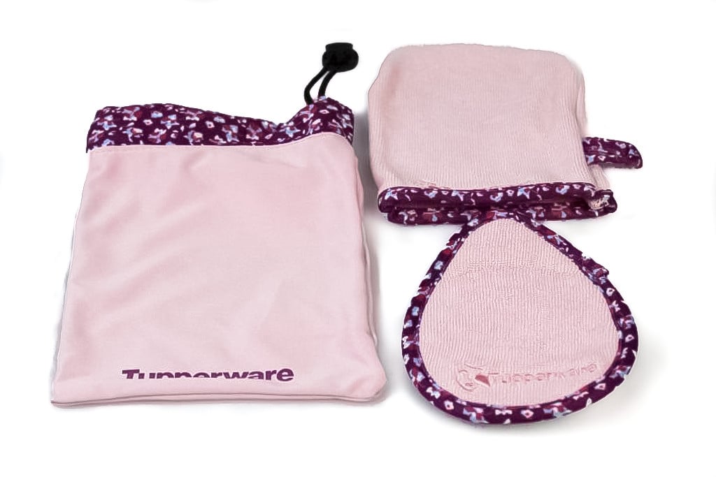 Tupperware FaserPro Make-up verwijderingsset, 3-delig, roze