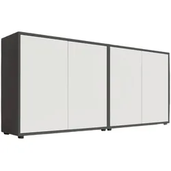 Sideboard Mailand Set 2 Anthrazit/Weiß