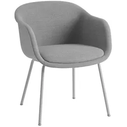 Muuto Fiber Conference Armchair, tube base, remix 133 / grau