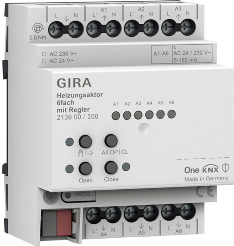 Gira Heizungsaktor 6-f. Regler OneKNX REG 213900)