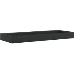vidaXL Waschbecken 120x46x11 cm Mineralguss/Marmorguss Mattschwarz