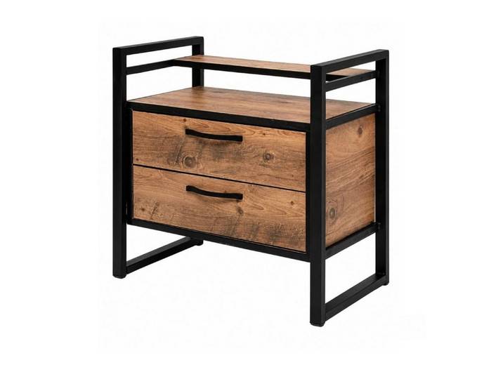 Xlmoebel Nachttisch Beistelltisch Holz Natur Modernes Design Stilvoller Wohnakzent (1-St., 1-tlg)