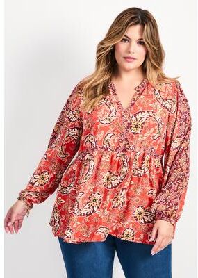 Plus Size Women's Floral Fields Tunic by Avenue in Southern Charm (Size 18)