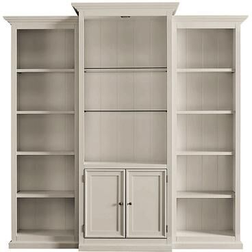 Tuscan 3-Piece Bookcase with Cabinet - Taupe - Ballard Designs