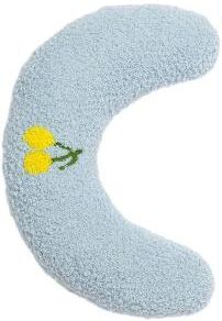 Uplift Picks Moon Shaped Plush Pet Pillow Bed For Cats And Dogs blue