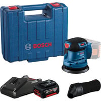 Akku-Exzenterschleifer GEX 185-LI Professional, 18Volt blau/schwarz, Li-Ion Akku 4,0Ah, Ø 125mm, Koffer