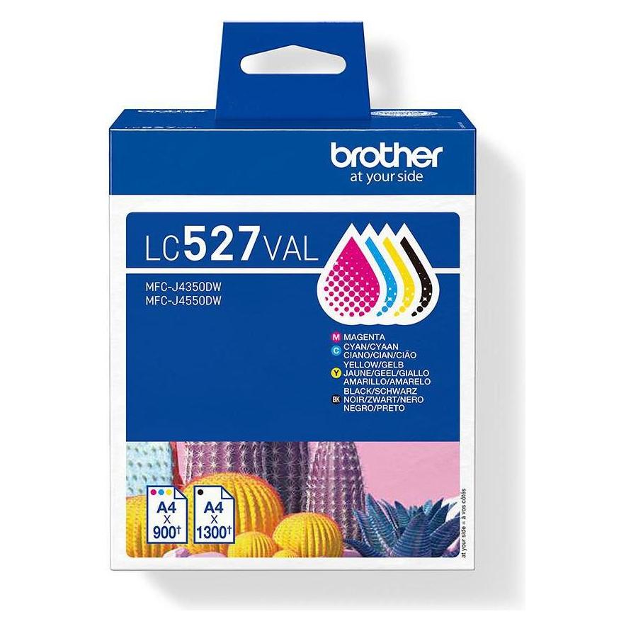 Brother C527Val Ink Cartridge Value (BK, C, M, Y) (LC-527VAL)