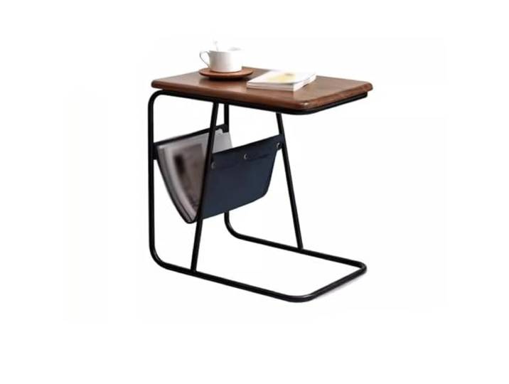 YCCHAH Sofatisch Massivholz Kleiner Couchtisch Sofa Beistelltisch Schmiedeeisen Nordic Kleine Wohnung Wohnzimmer Wohnzimmer-Beistelltisch(A)