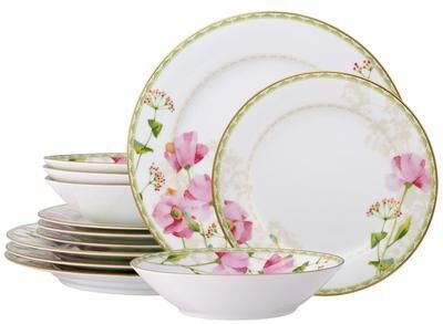 Noritake Poppy Place 12-Piece Set, Service for 4