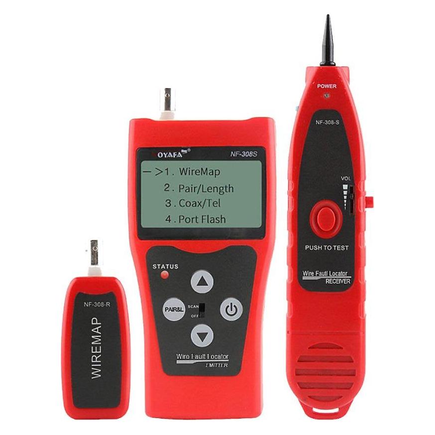 W-Star Cable Tester RJ45 WSNF308S UTP RJ11, BNC, USB cable detector, diagnostics, LCD (Kabeltester) (WSNF308S)