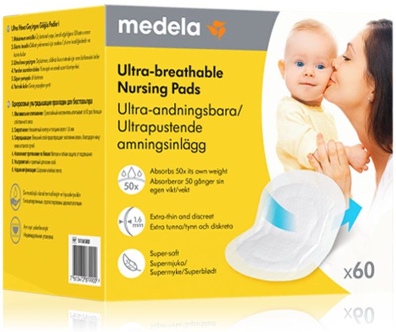 Medela Ultra-breathable Nursing Pads coussinets d’allaitement jetables ultra-respirants 60 pcs