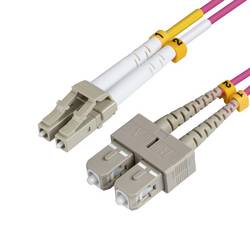 MicroConnect FIB422001P Glasfaser LWL Anschlusskabel 1 m Violett